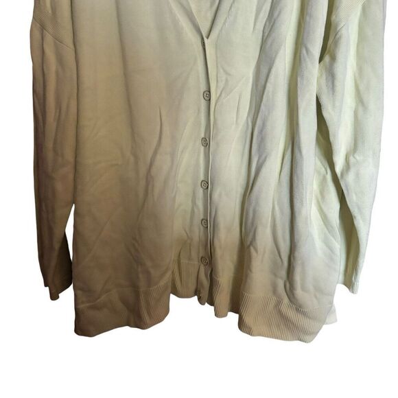 Talbots Cardigan Womens 3X Green Cotton Blend Stretch Button Sweater - Picture 4 of 9